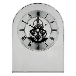 Dartington Crystal Curve Clock, Clear